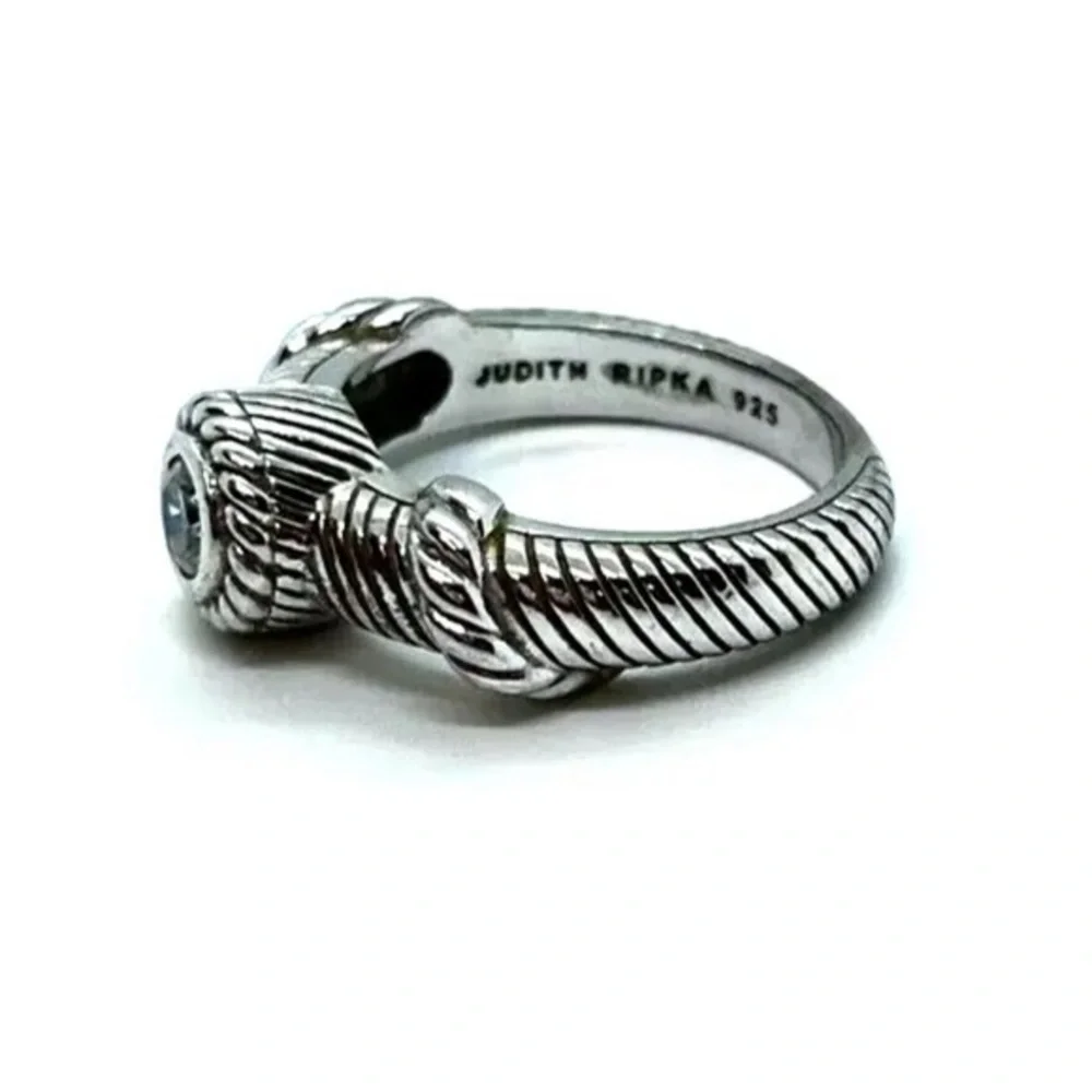 - Judith Ripka sterling silver CZ ring
